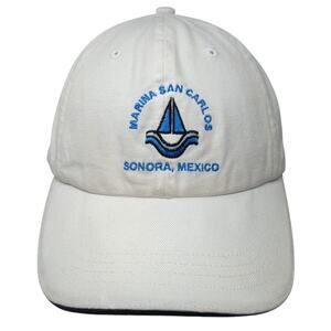 Marina San Carlos Sonora Mexico Slideback Hat White One Size Alternative